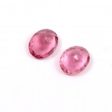 Pink tourmaline 5x4mm oval faceted cut 0.55cts